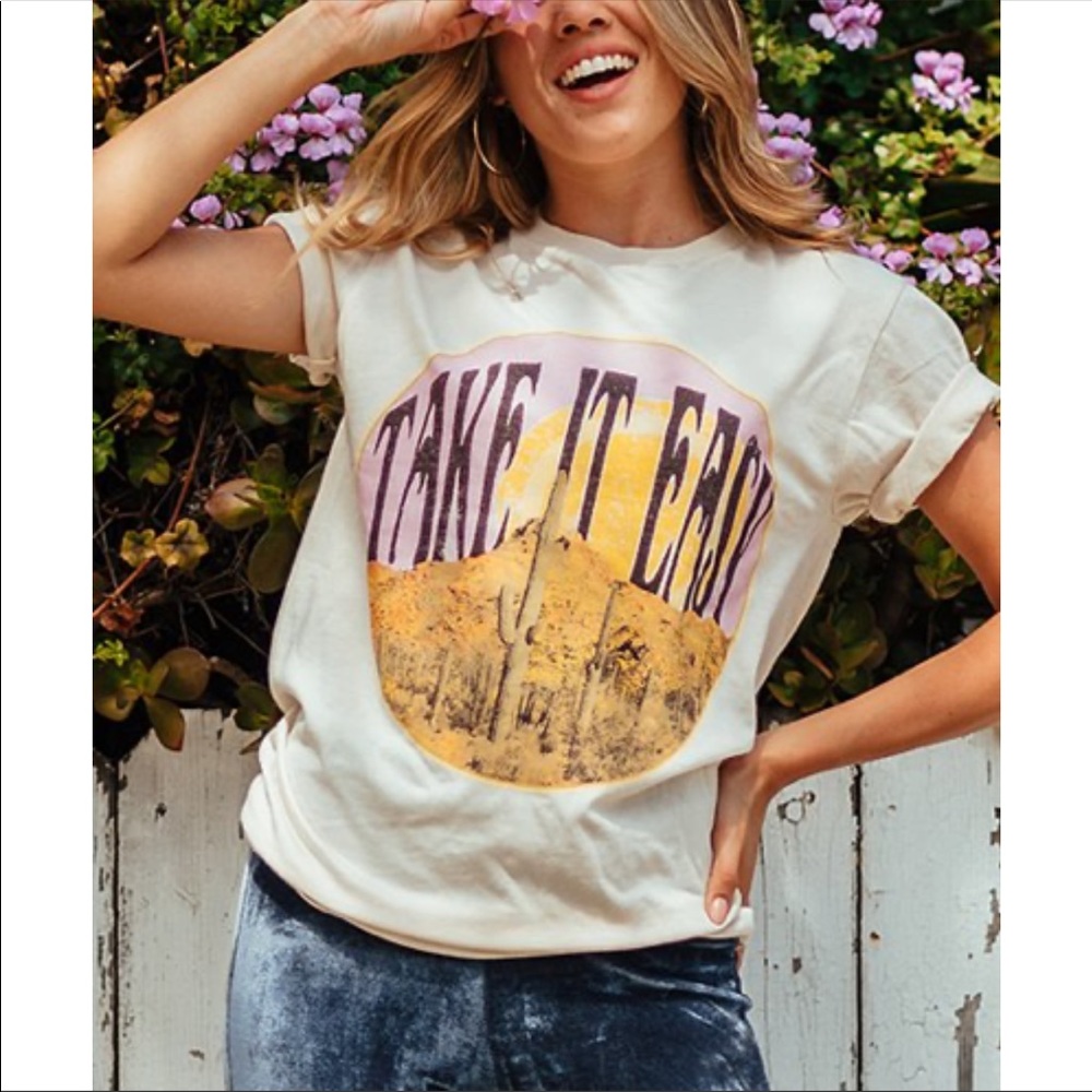 NWOT Life Clothing Co. Take it Easy Tee si…